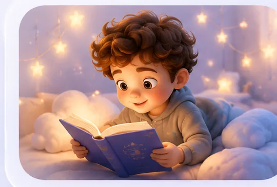 Ребёнок читает книгу